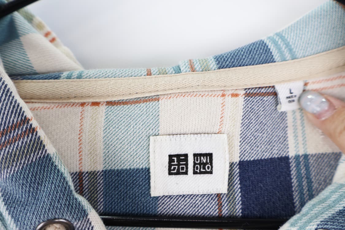 Uniqlo Cotton Checked Zip Up Hoodies 상품이미지5