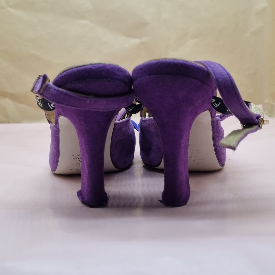 펜디 스웨이드 펌프스슬링백 245-250 굽10 상품이미지4