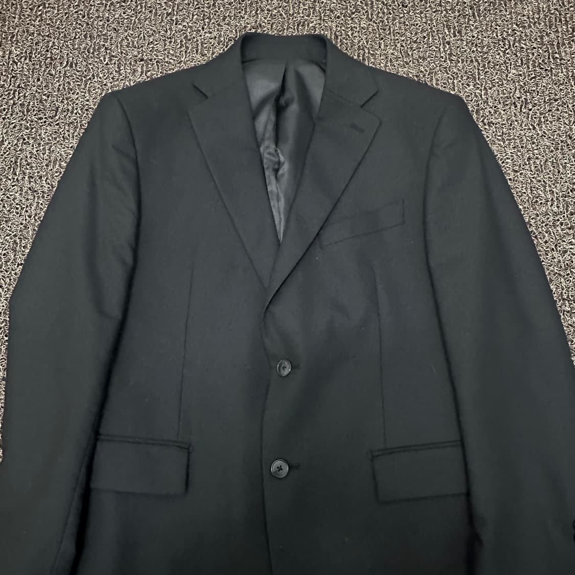 LUOMO 워모 프리미엄라인 캐시미어 울 정장 자켓 블랙 100(L) 상품이미지2