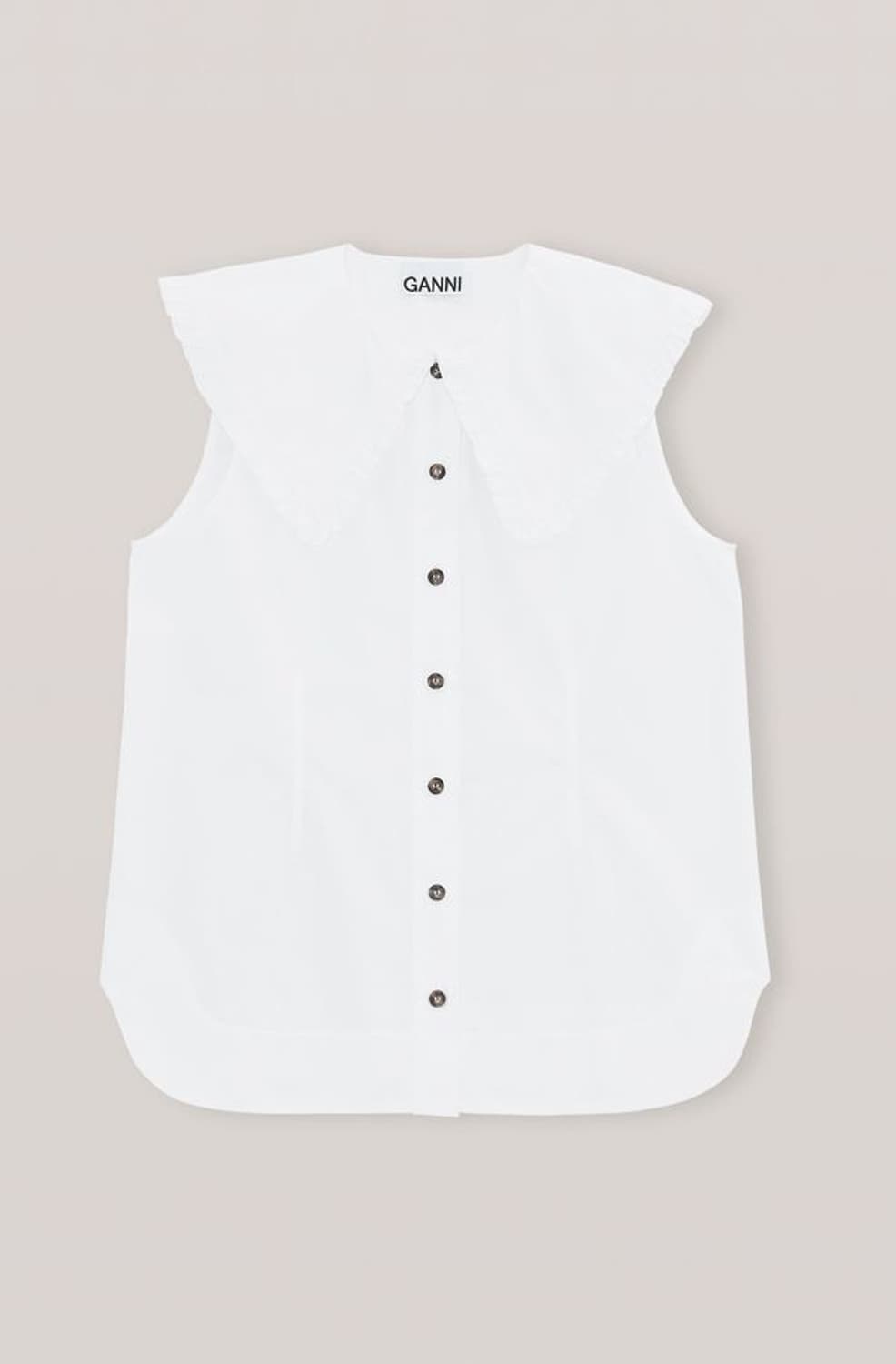 ganni poplin sleeveless shirt 상품이미지2