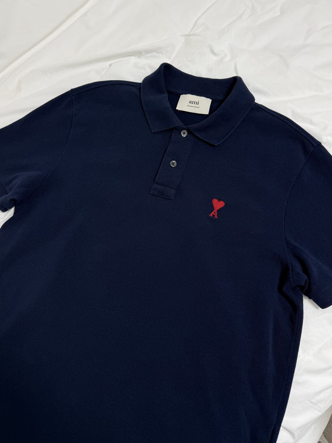 [급처] 아미(AMI) 하트 로고 폴로 네이비 상품이미지2