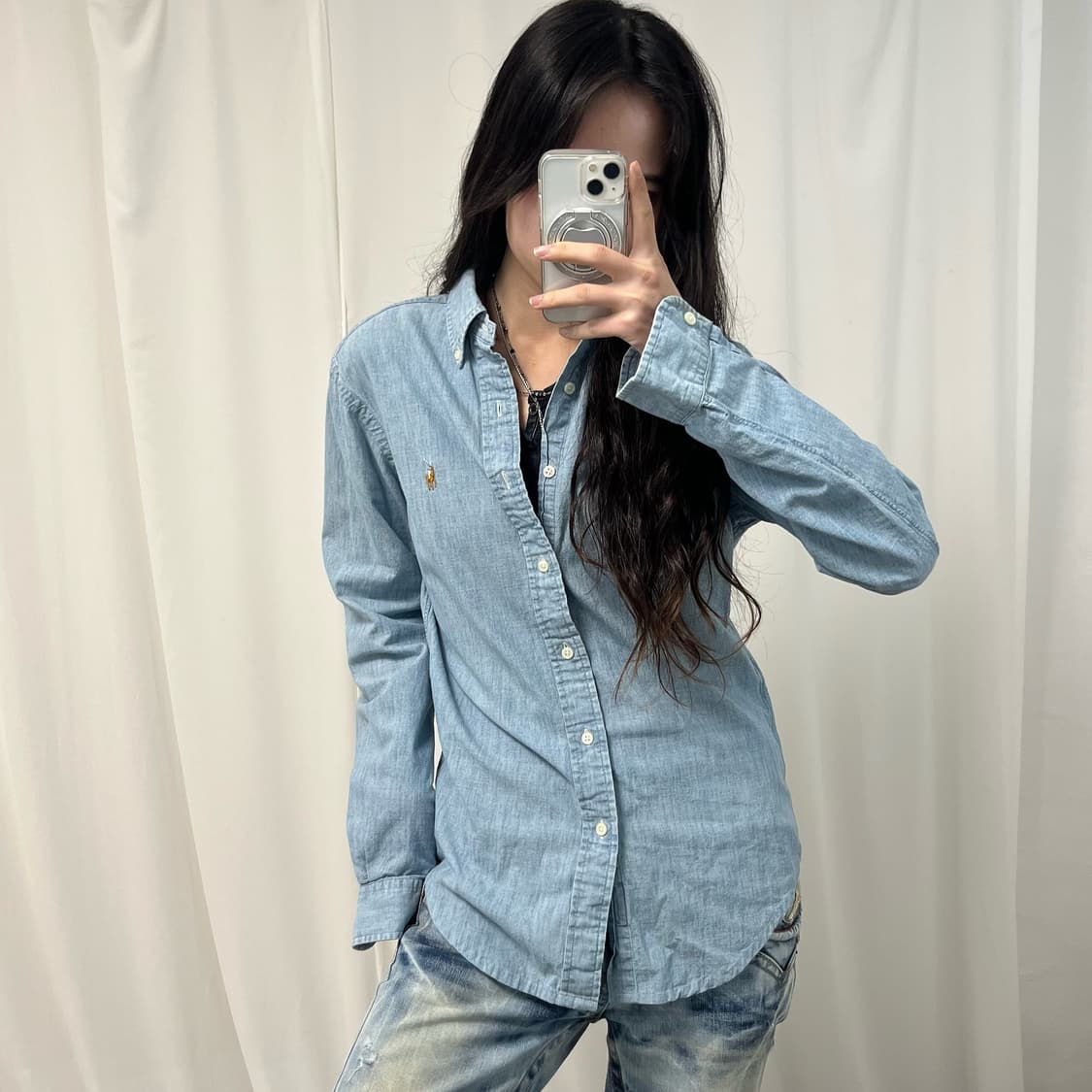Polo Denim Shirt 상품이미지1