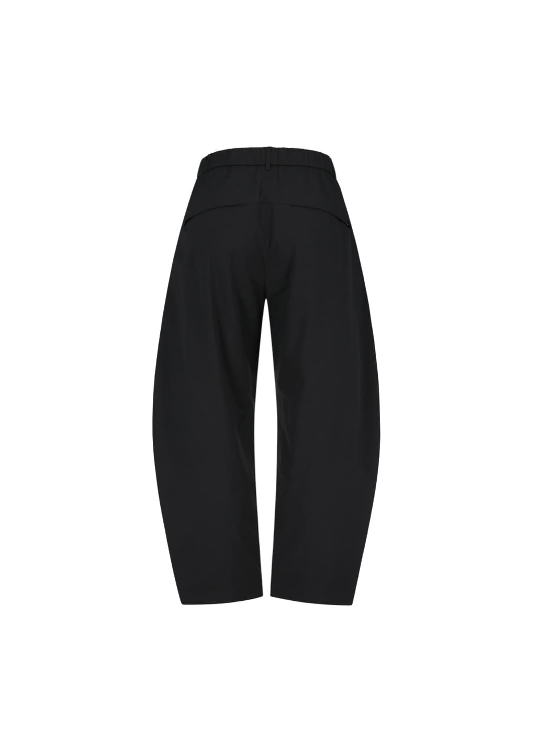 (M) 아모멘토 Taffeta Curved Leg Pants, Black 상품이미지2