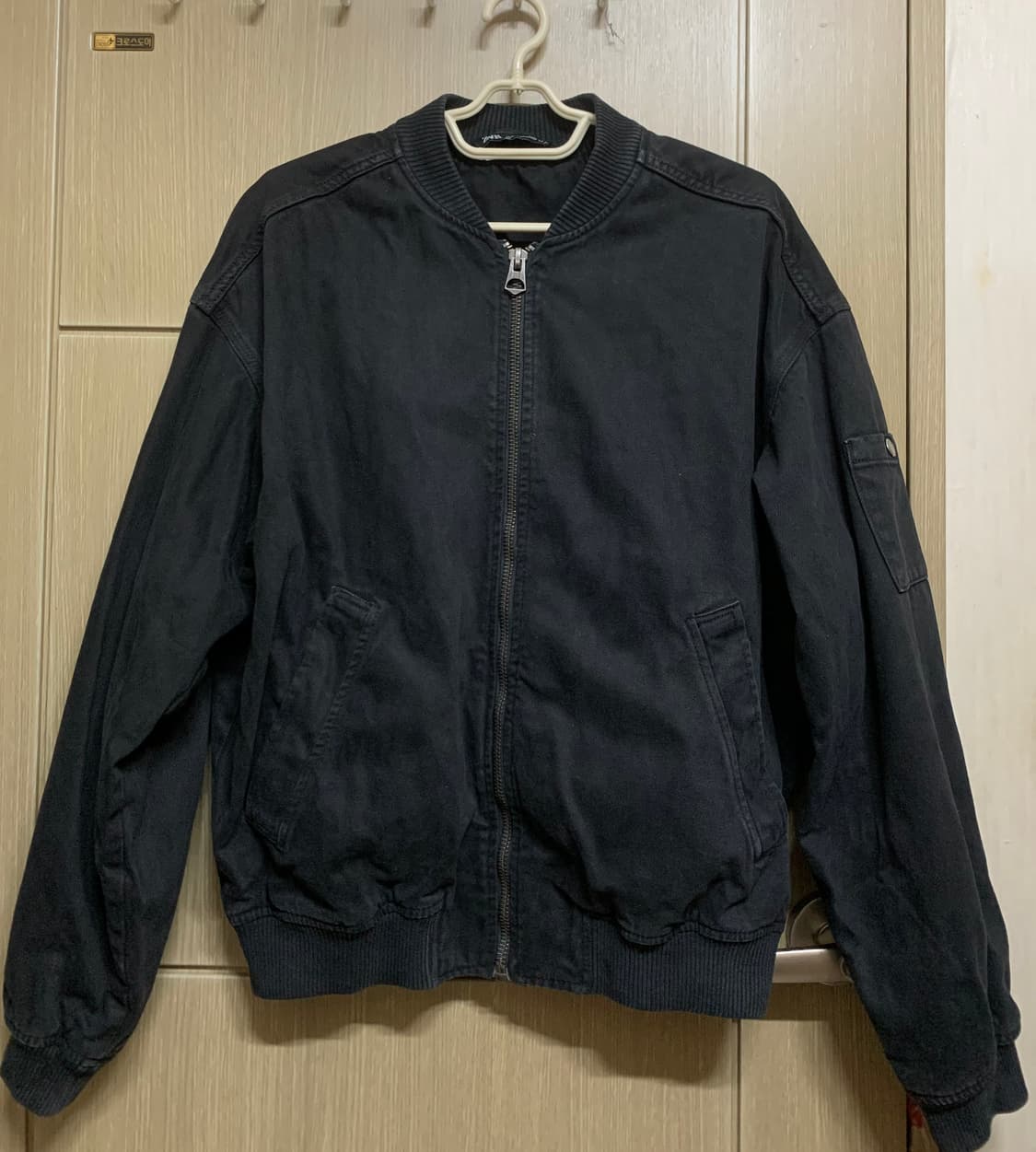 자라 블랙 데님 봄버 자켓 L 상품이미지1