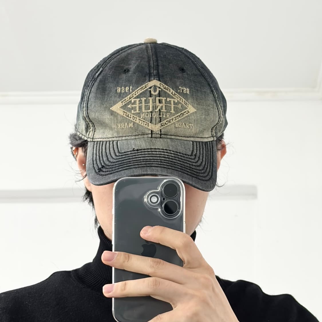 트루릴리전 자수 데님 볼캡 상품이미지2