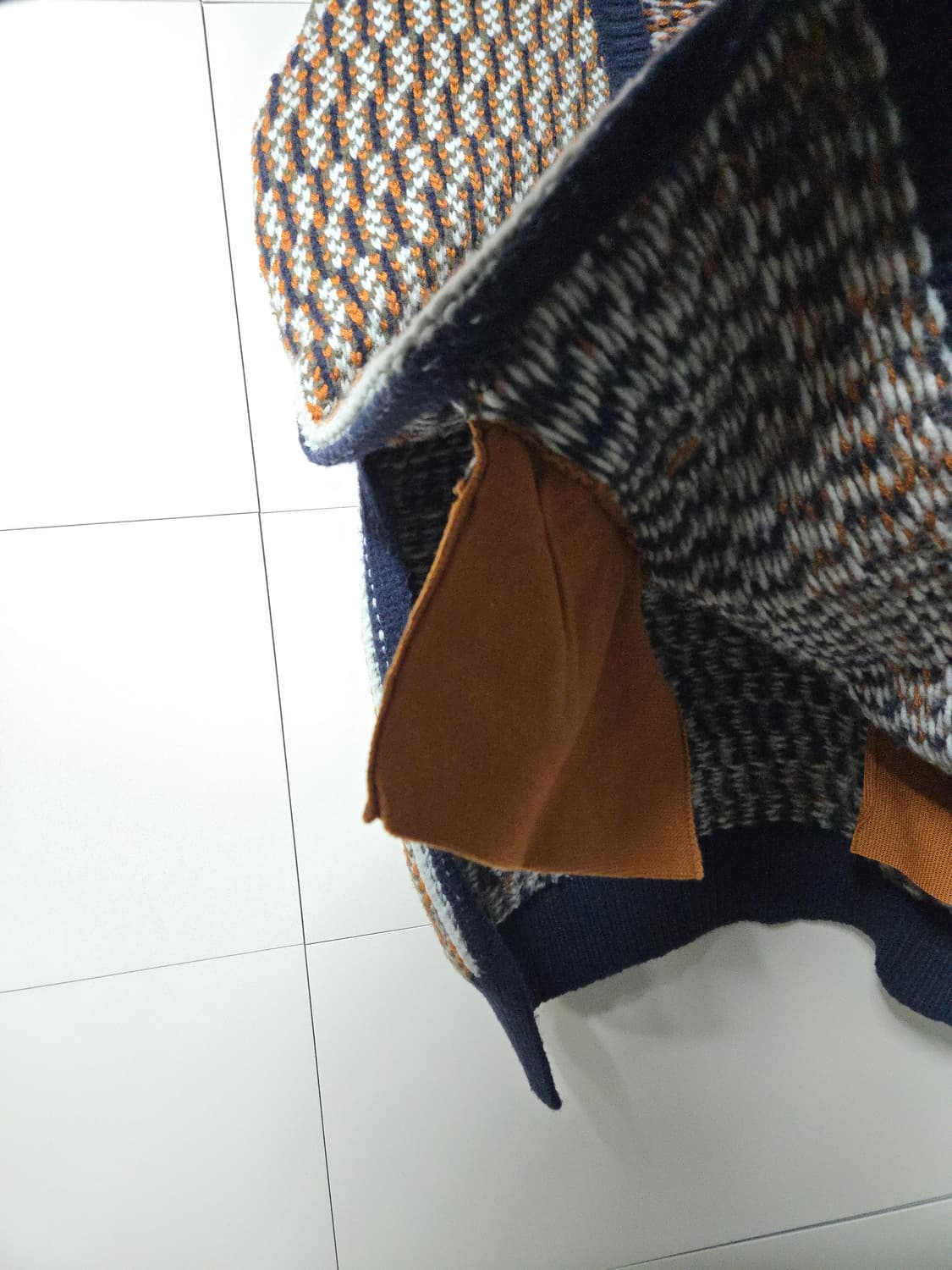 메종키츠네 울 케이블 니트 표기 오버핏L  (실측 꼭 확인 해주세요 상품이미지4