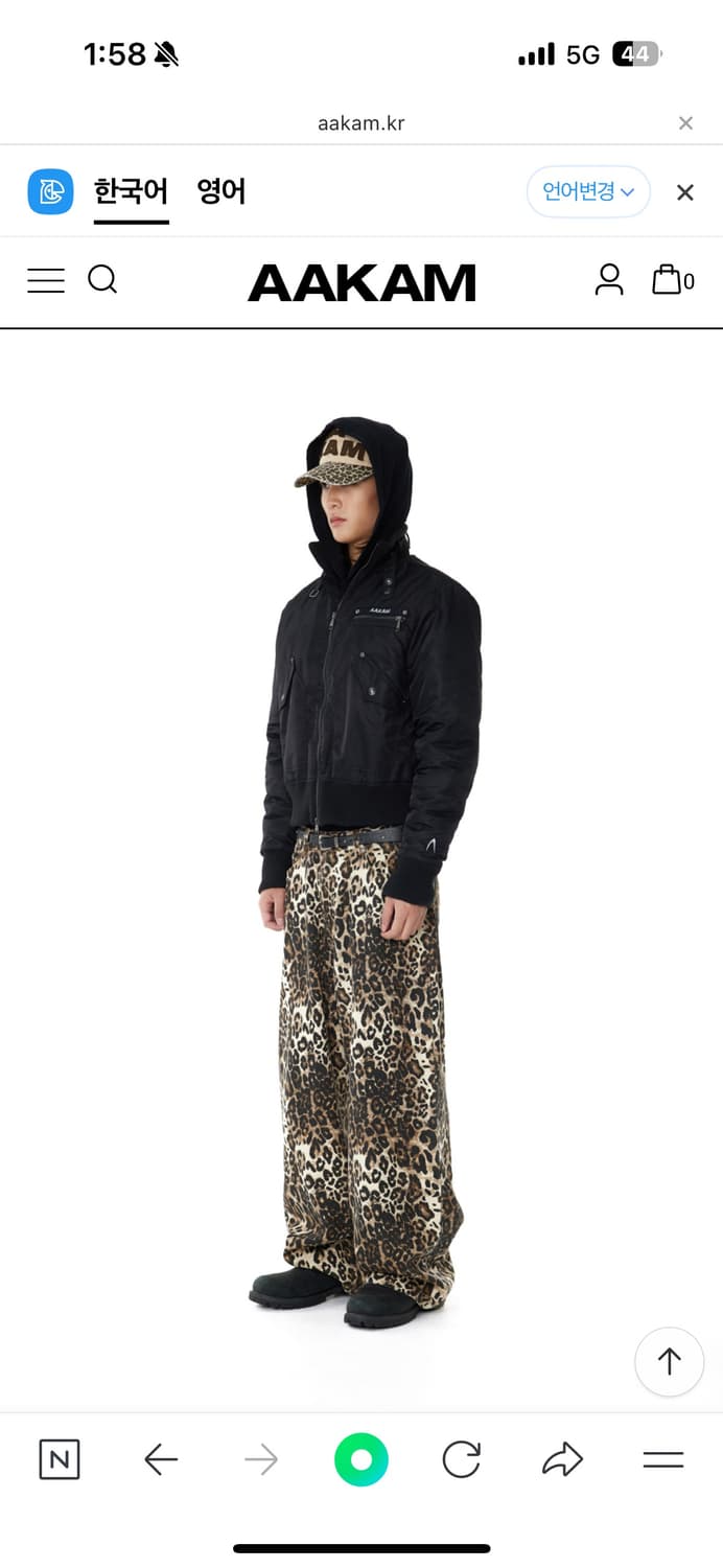 아캄 하이넥 봄버 자켓 블랙 상품이미지3