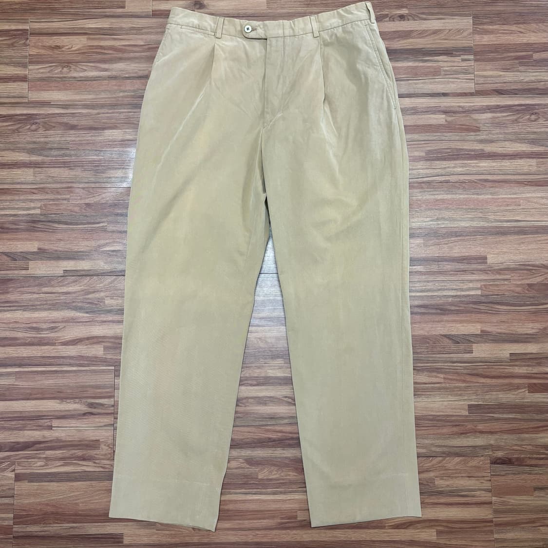 에르메네질도 제냐 zegna 원턱 베이지 카키 치노 팬츠 슬랙스 상품이미지1