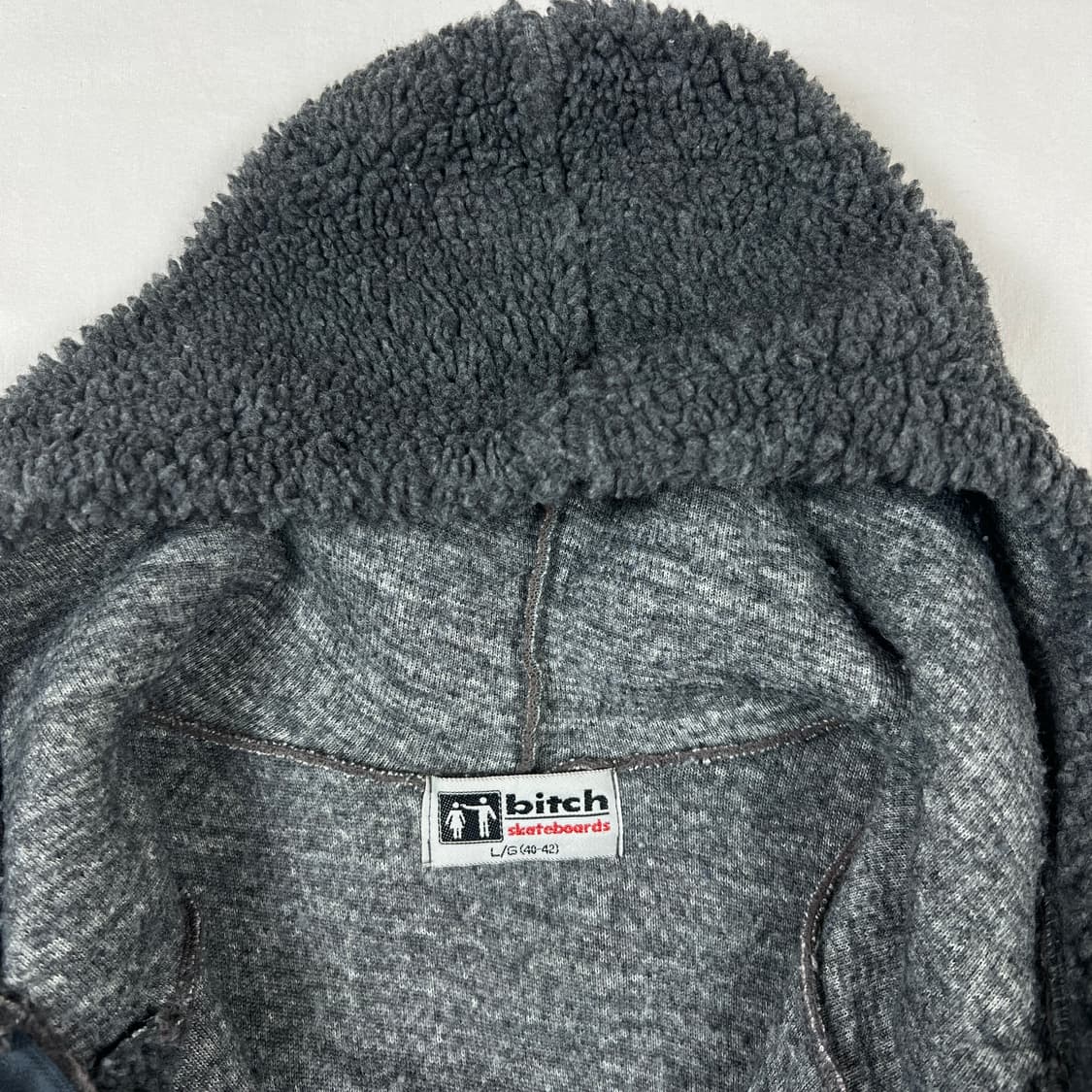 90’s bitch 빗치스케이트보드 쉐르파 풀오버 후드 상품이미지7