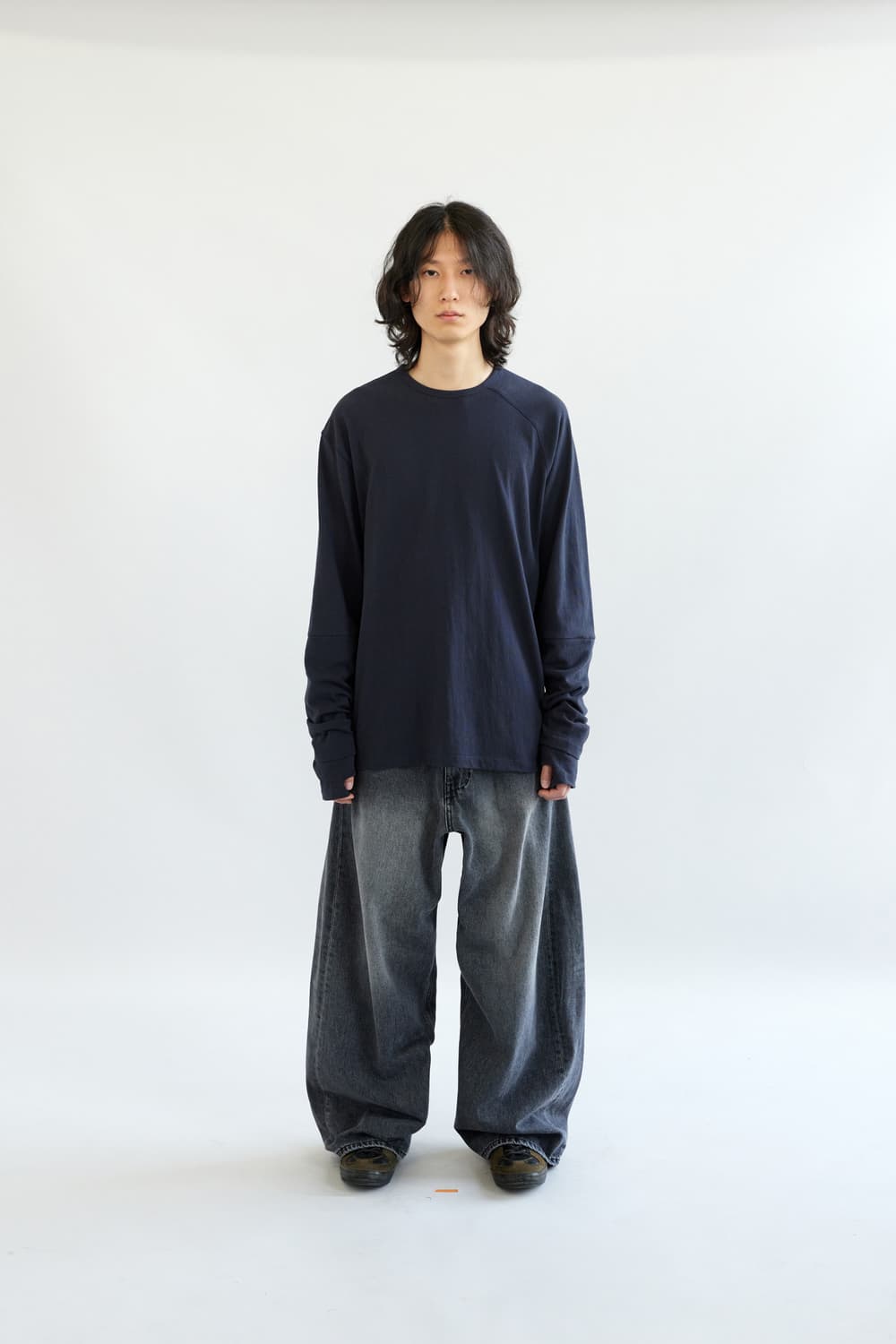 해칭룸 Wide Curve Jeans Washed Black(4) 상품이미지3