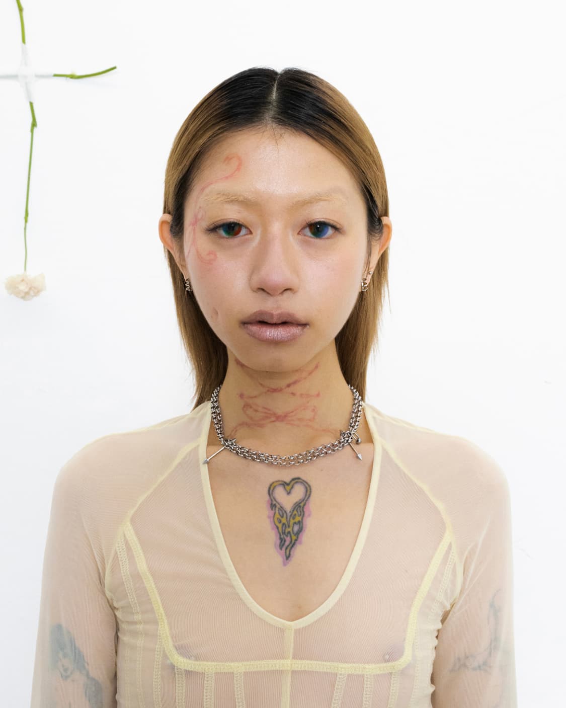 DOUBLE CHAIN PIERCING NECKLACE 상품이미지3