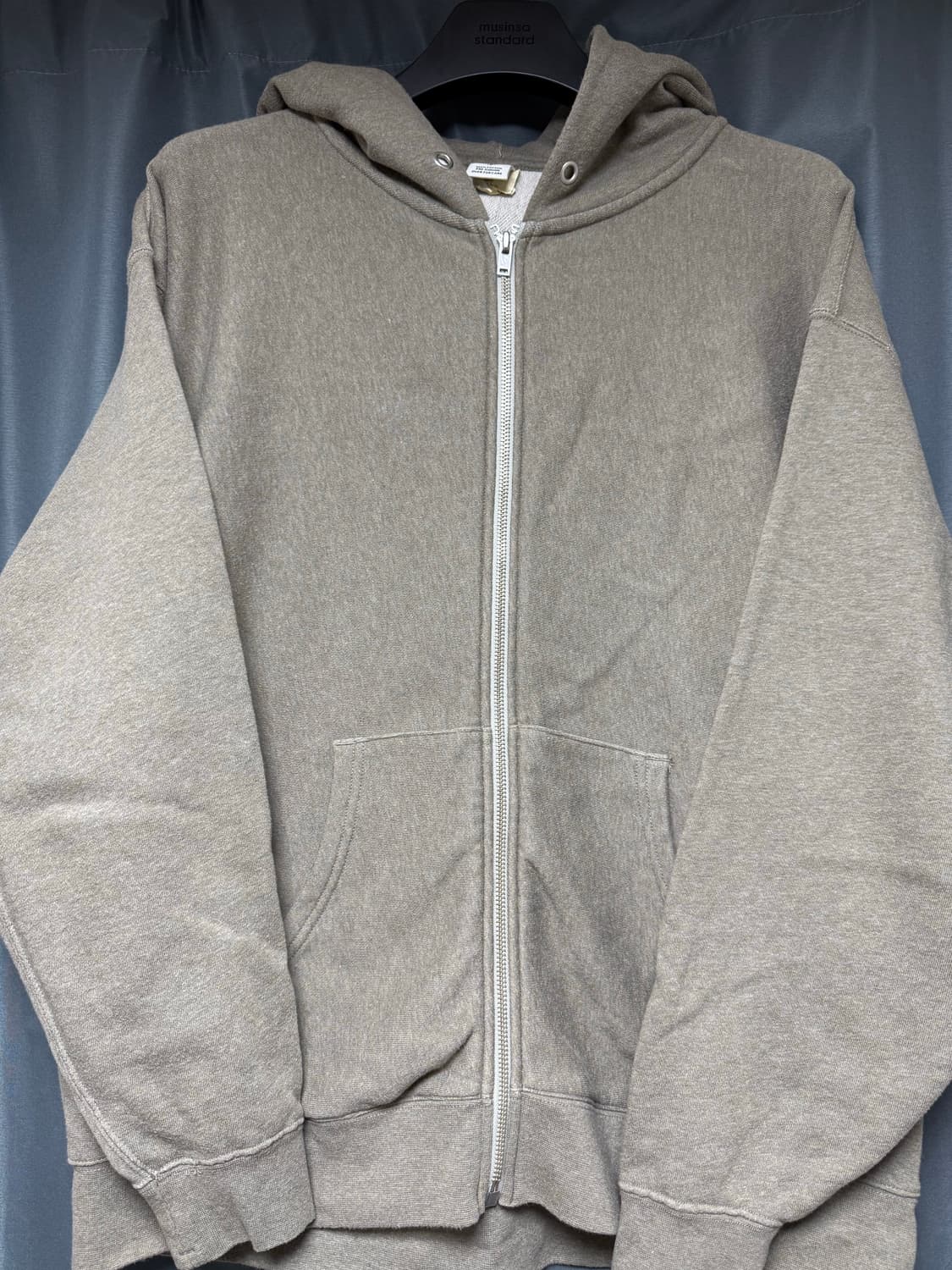 [L] 카키스 후드 집업 세이지 상품이미지1