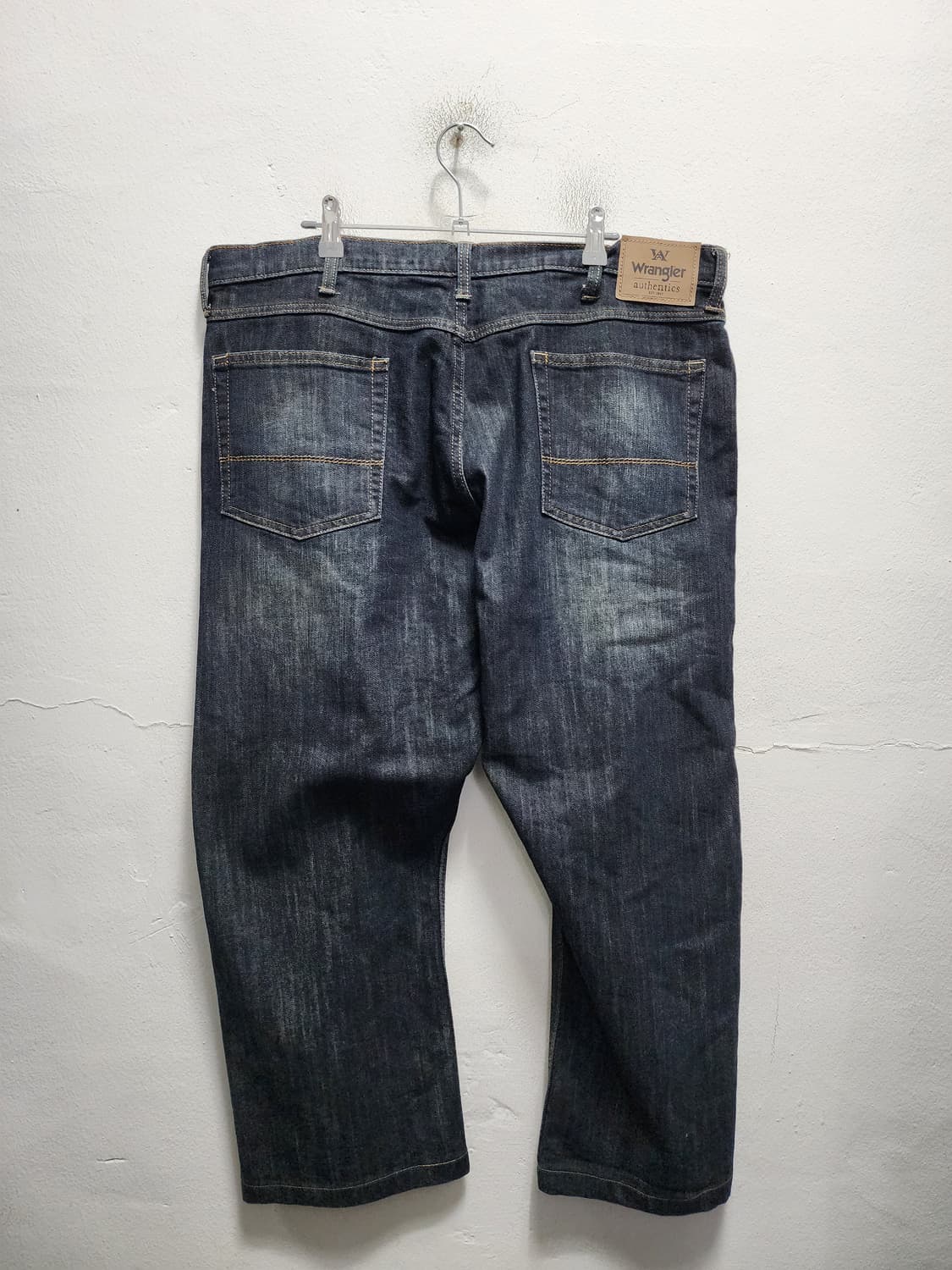 (빅사이즈) 랭글러 어센틱 빈티지 워싱 8부 청바지 상품이미지1