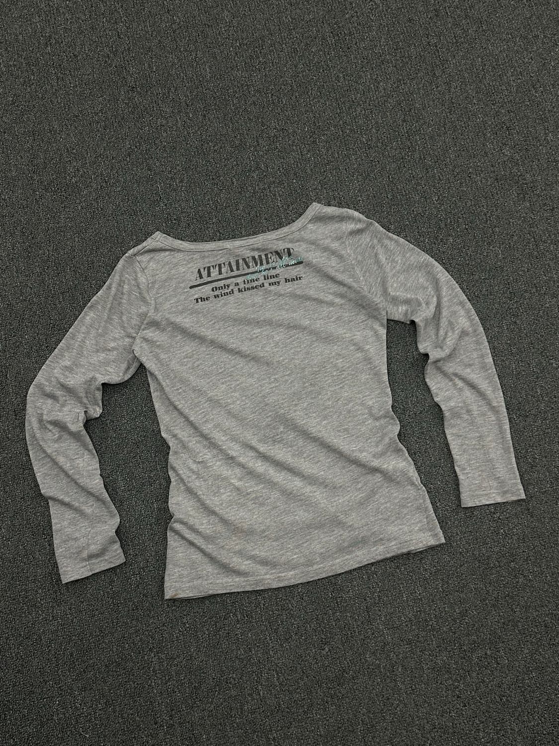 OS)Japanese vintage Y2K 빈티지 프린팅 그레이 롱슬리브 상품이미지4