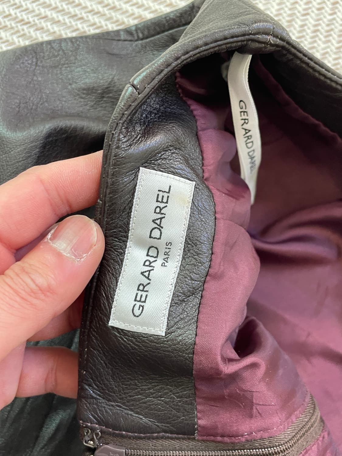 제라드다렐 브라운 레더 스커트  J03935 상품이미지2