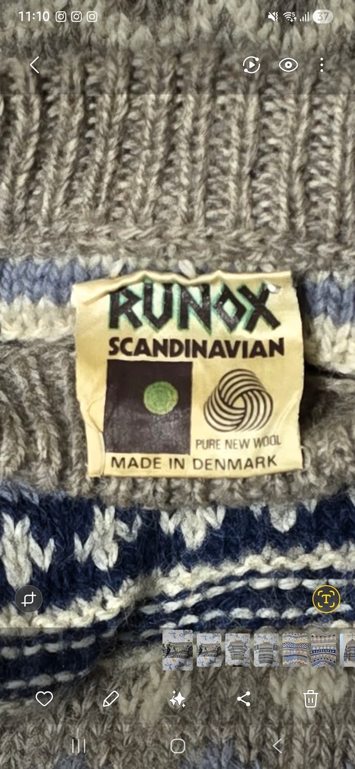 Runox 노르딕 패턴 울 니트 XL 상품이미지3