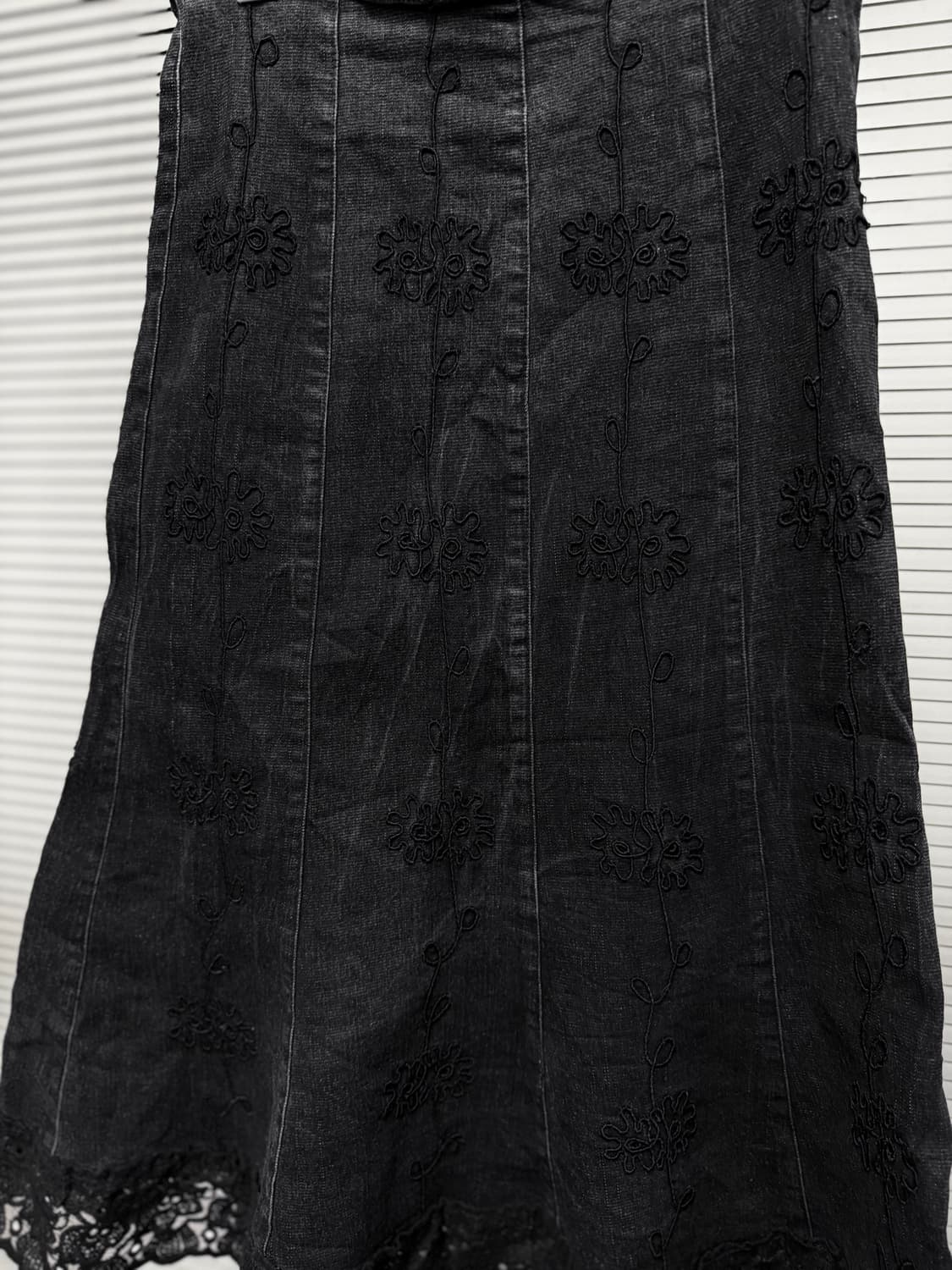 빈티지 자수 데님 스커트 상품이미지2