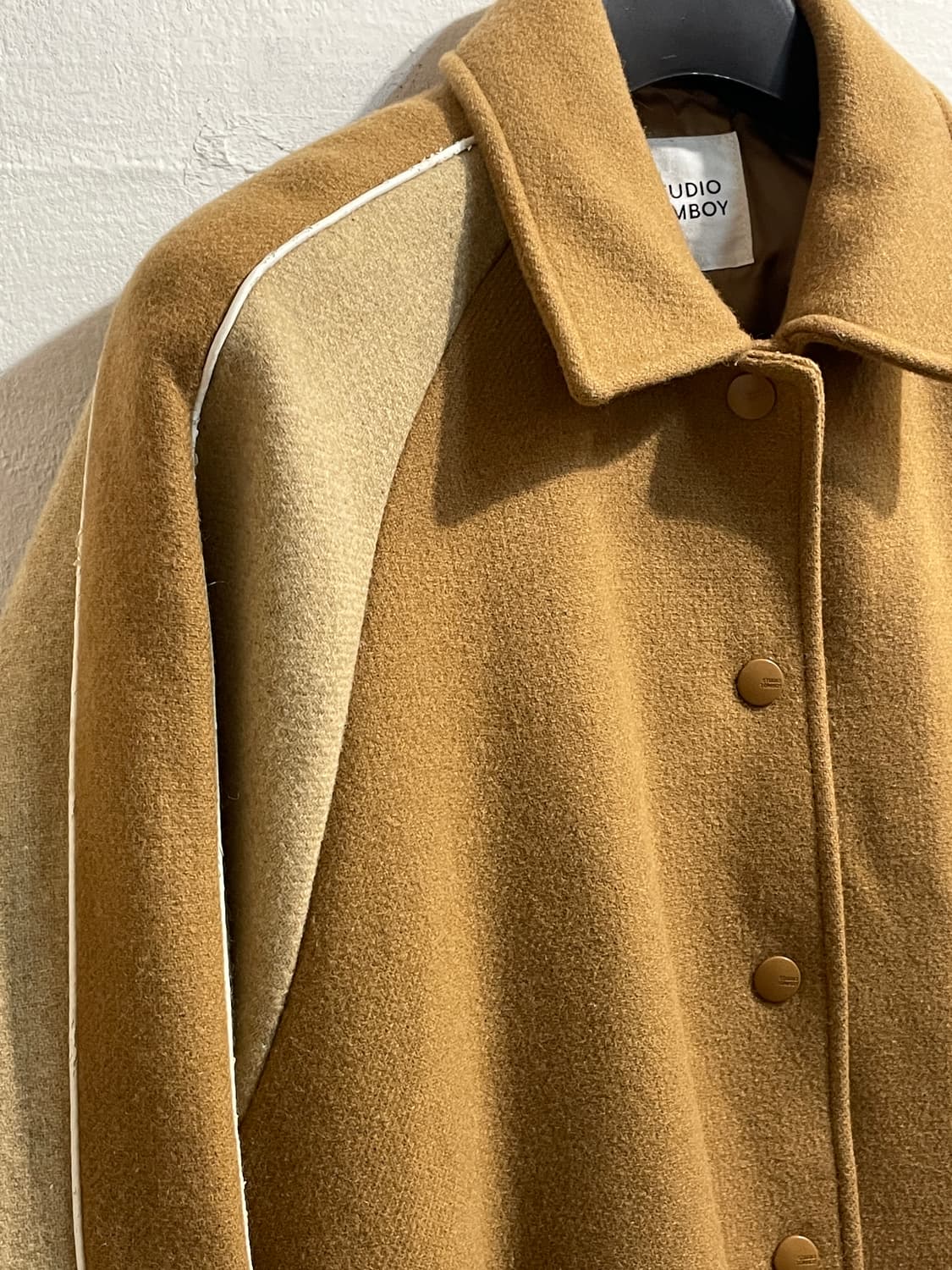 스튜디오 톰보이 배색 울 블루종 자켓 상품이미지4