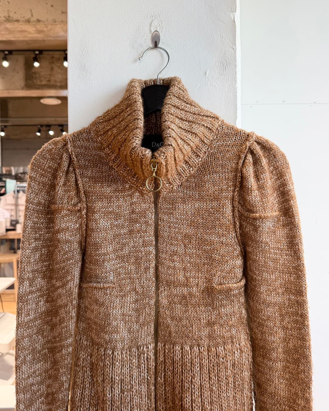 돌체앤가바나 브라운 아세테이트 모헤어 니트 집업  상품이미지3