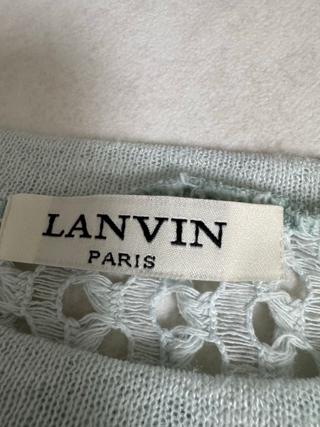 LANVIN 펀칭 그물 니트 민트 free size 상품이미지8