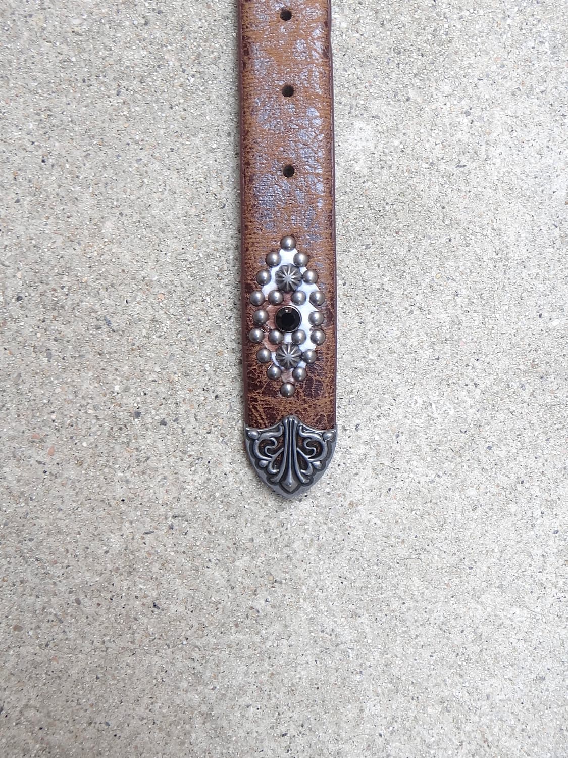 Western cow leather belt / brown 상품이미지3