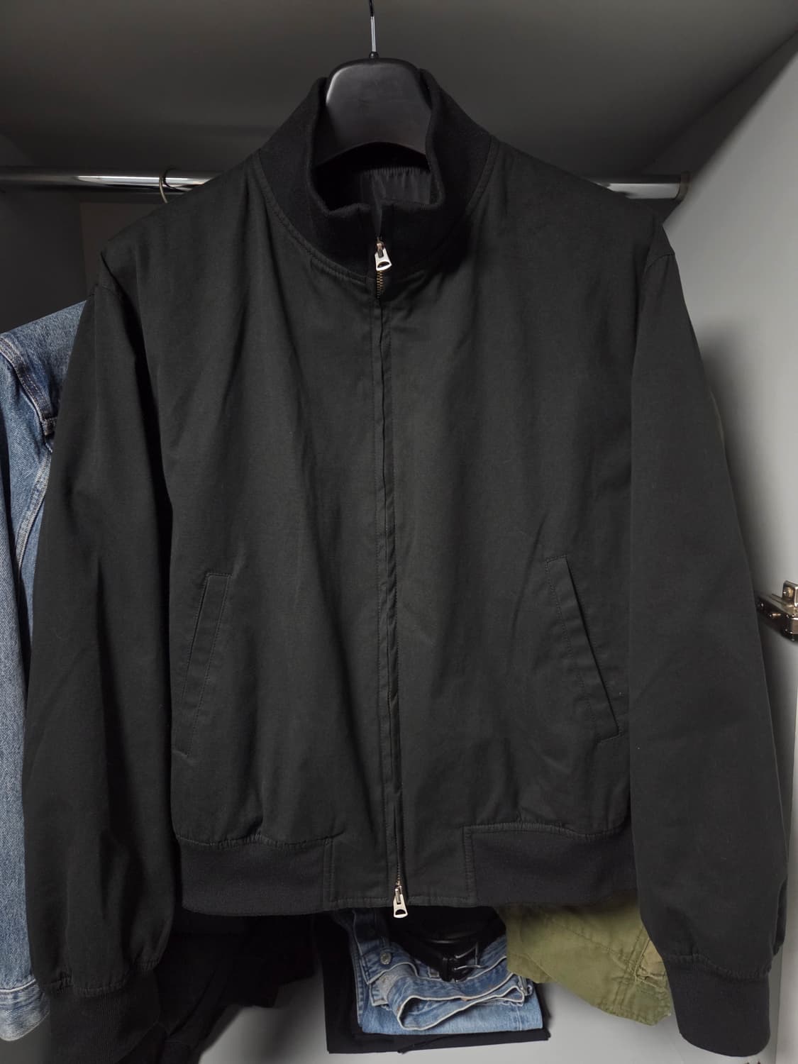 (S) 유스 워시드 코튼 트랫 자켓 블랙 상품이미지1