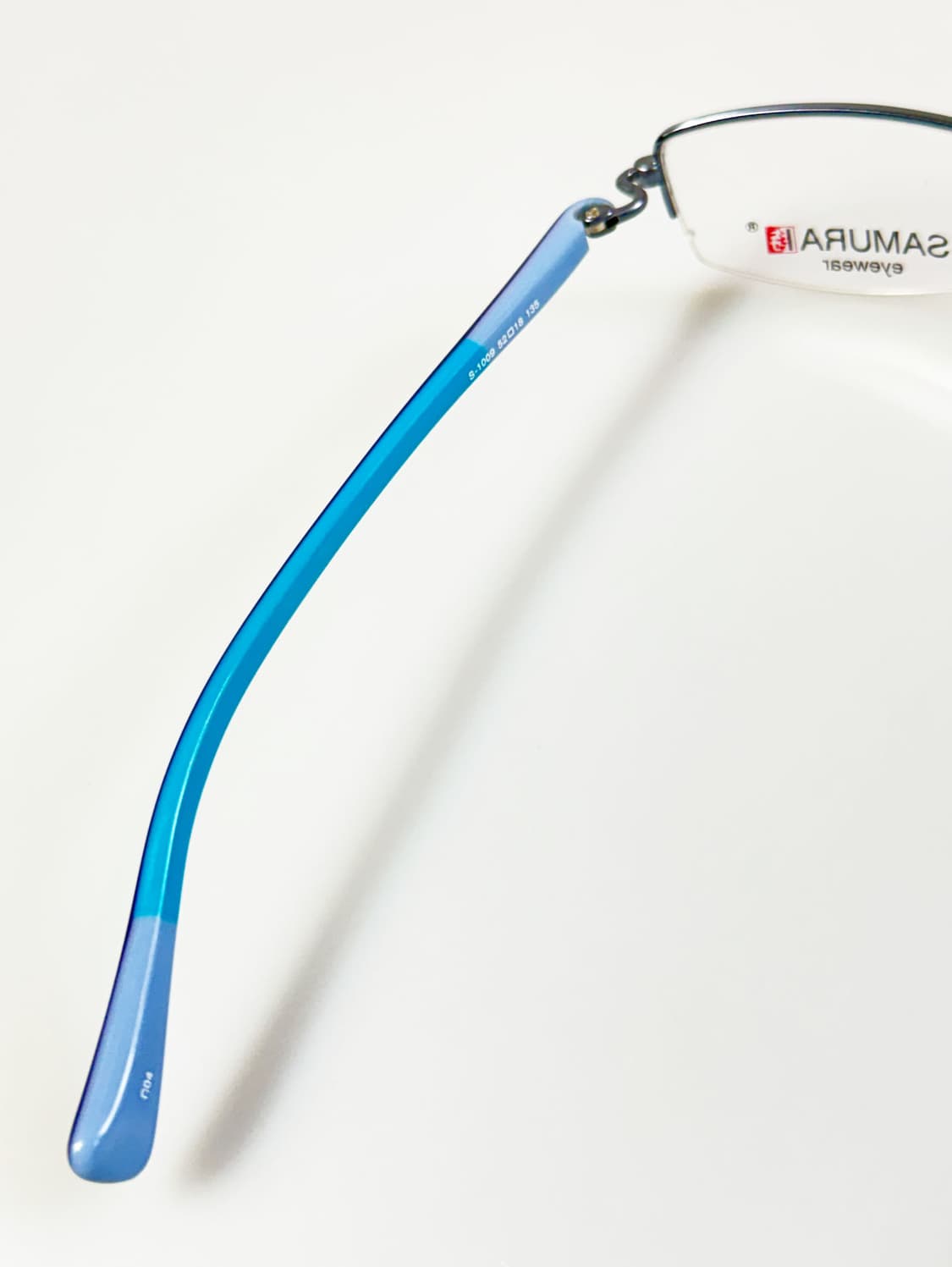 SAMURAI EYEWEAR 블루 반무테 스퀘어 메탈 빈티지 안경 상품이미지7