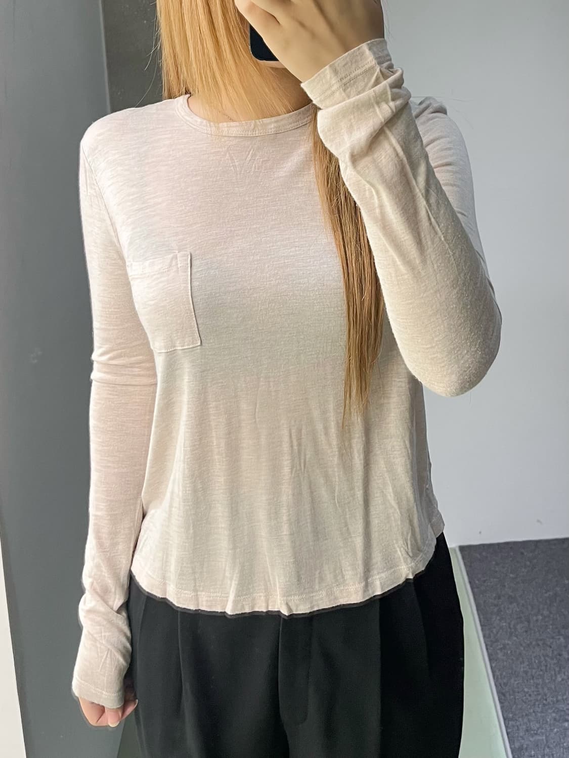 티 바이 알렉산더왕 레이온 포켓 롱슬리브 상품이미지2
