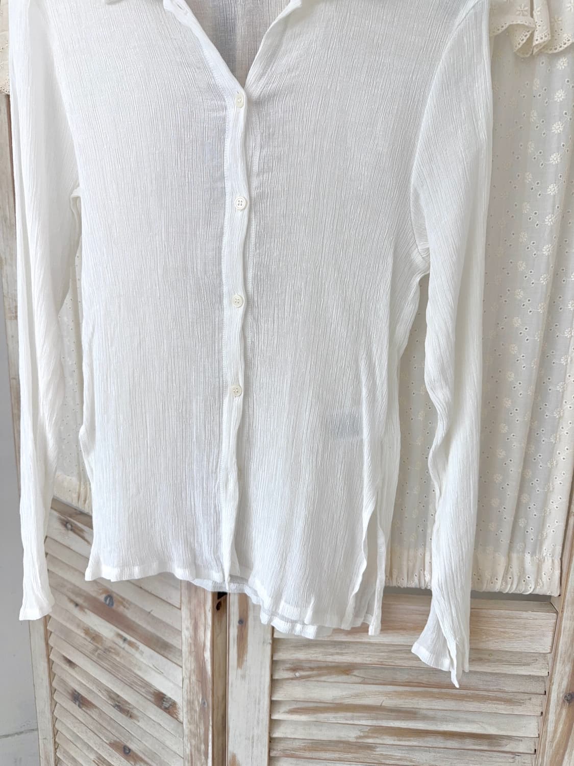 See-through white shirt 상품이미지2
