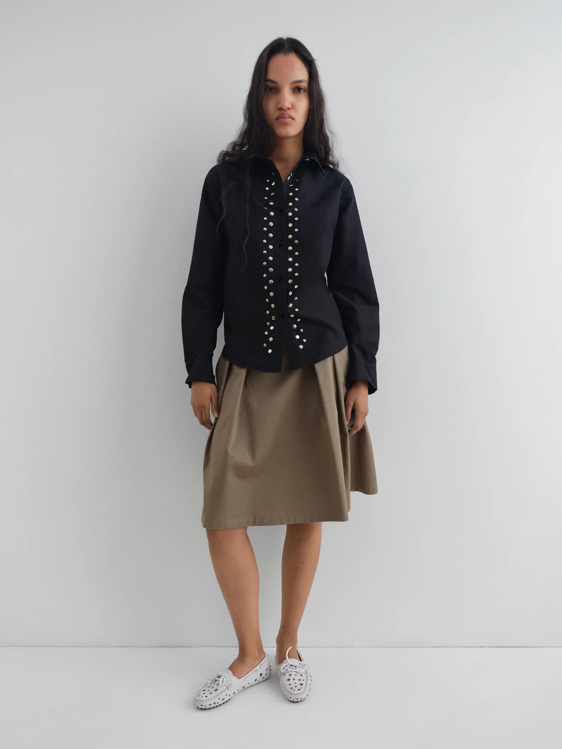 (XS) 기마구아스 MARTIN SKIRT / 카키 상품이미지4