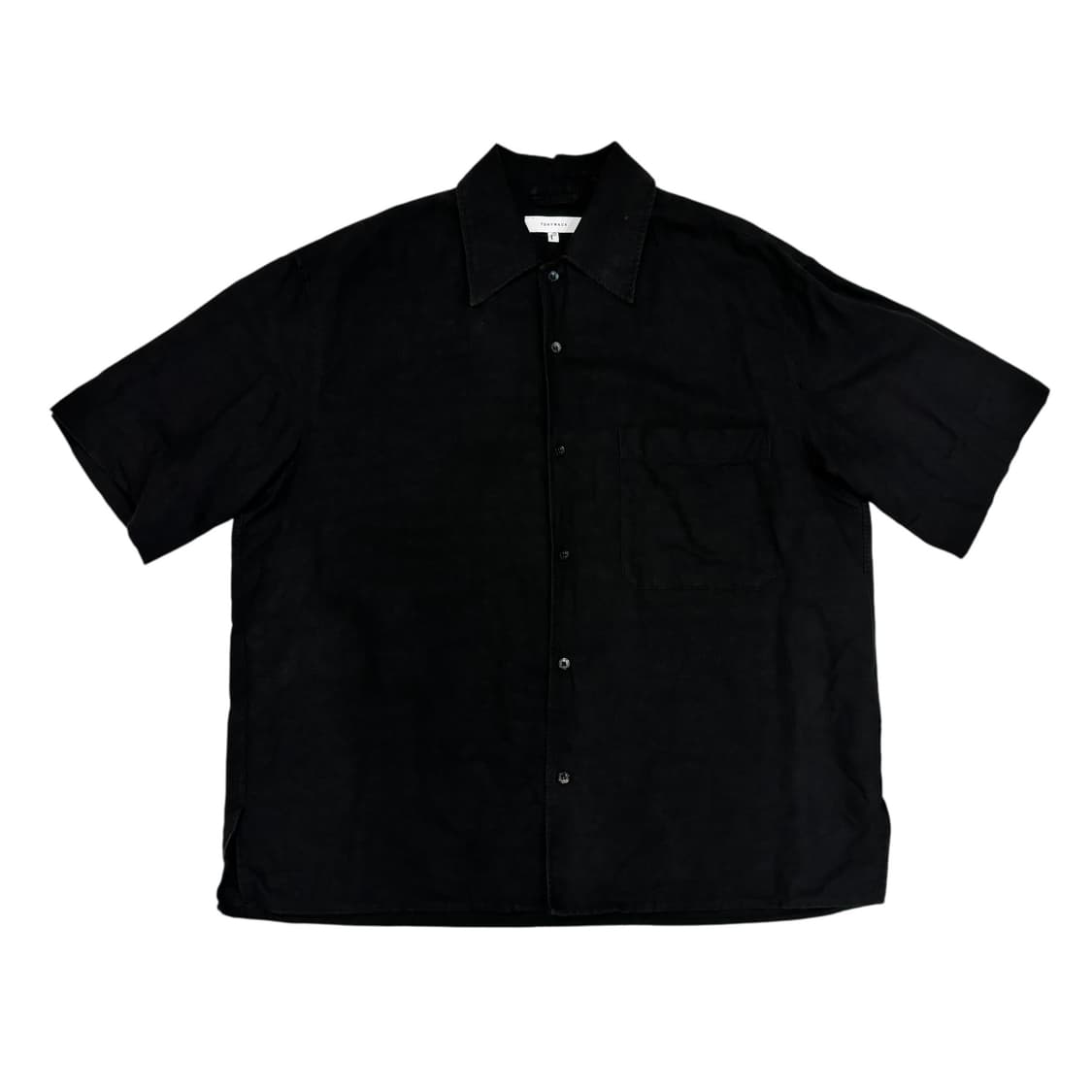 토니웩 블랙 린넨 야자수 반팔 셔츠 상품이미지1