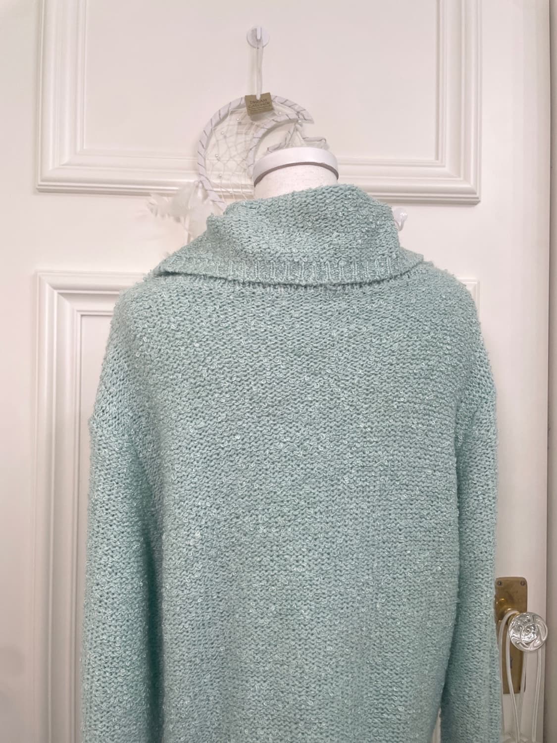 mint boucle turtle-neck wool sweater 상품이미지4
