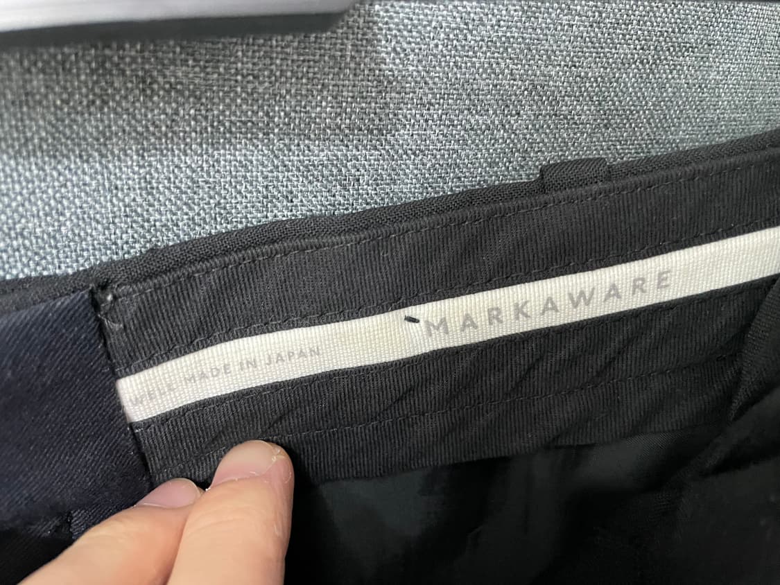 마카웨어 밀리터리 섬머울 와이드 팬츠 블랙 F 상품이미지3