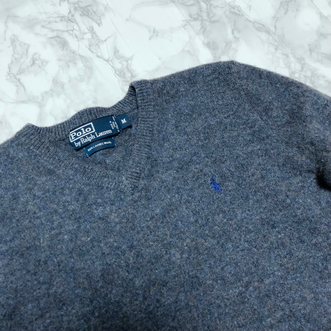 폴로 랄프로렌 브이넥 니트 램스울 여성용 상품이미지2