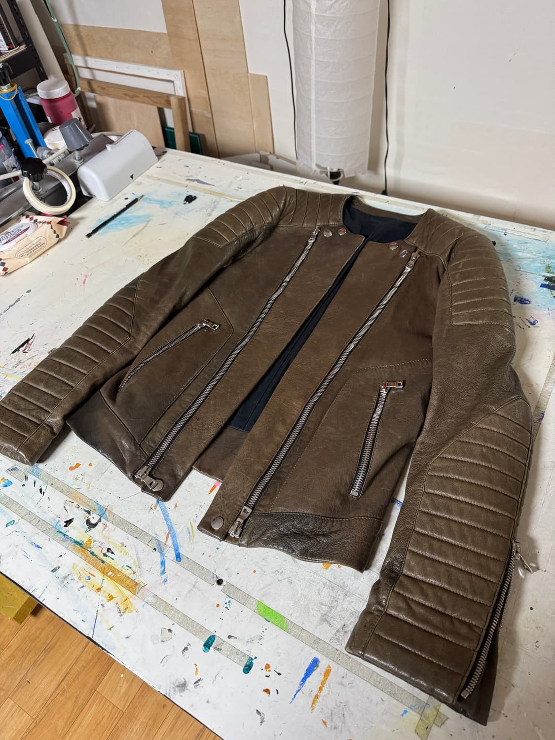 13ss 발망 balmain 가죽 라이더 자켓 상품이미지3