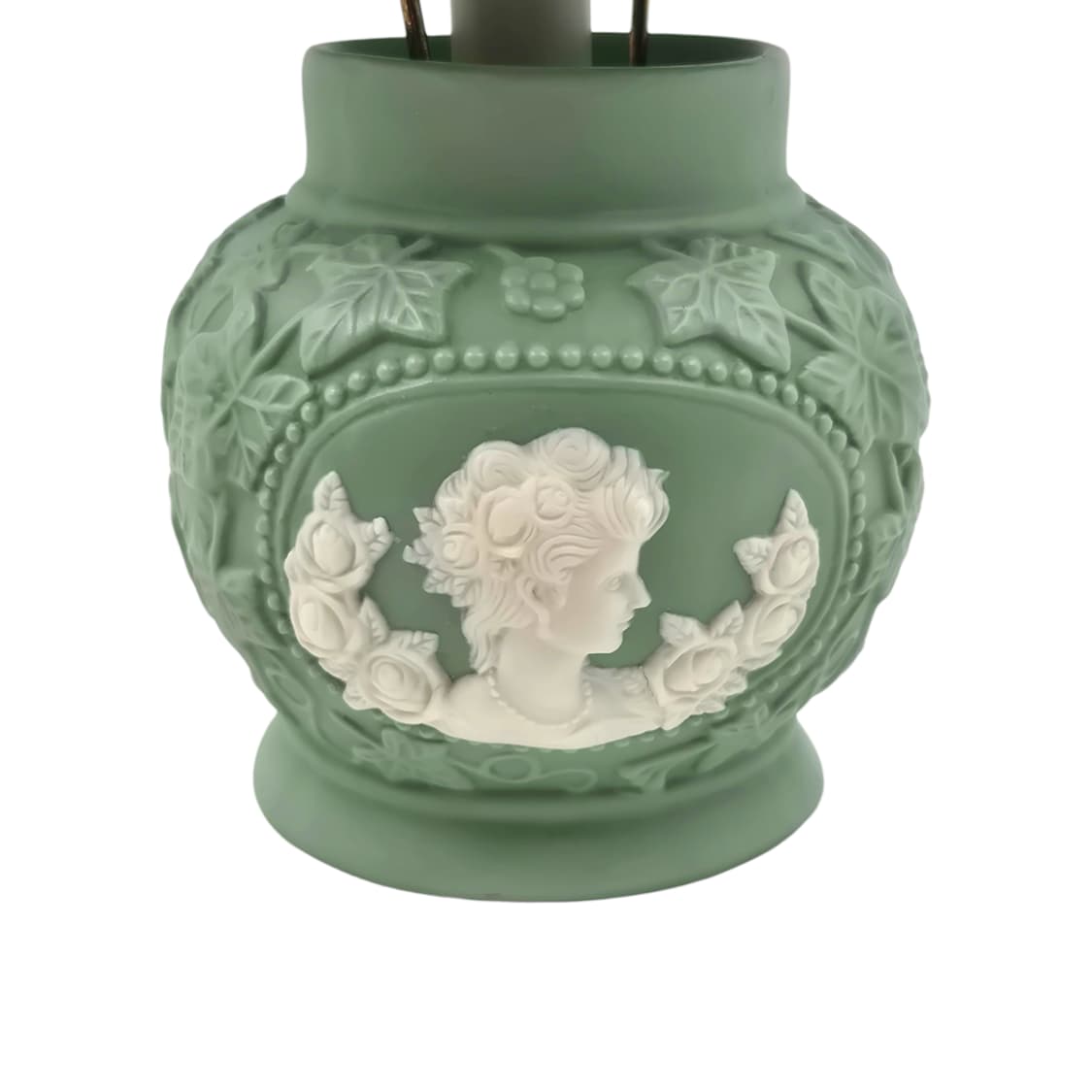 90s 엔틱 카메오 꽃포지 포셀린 테이블 램프 상품이미지5