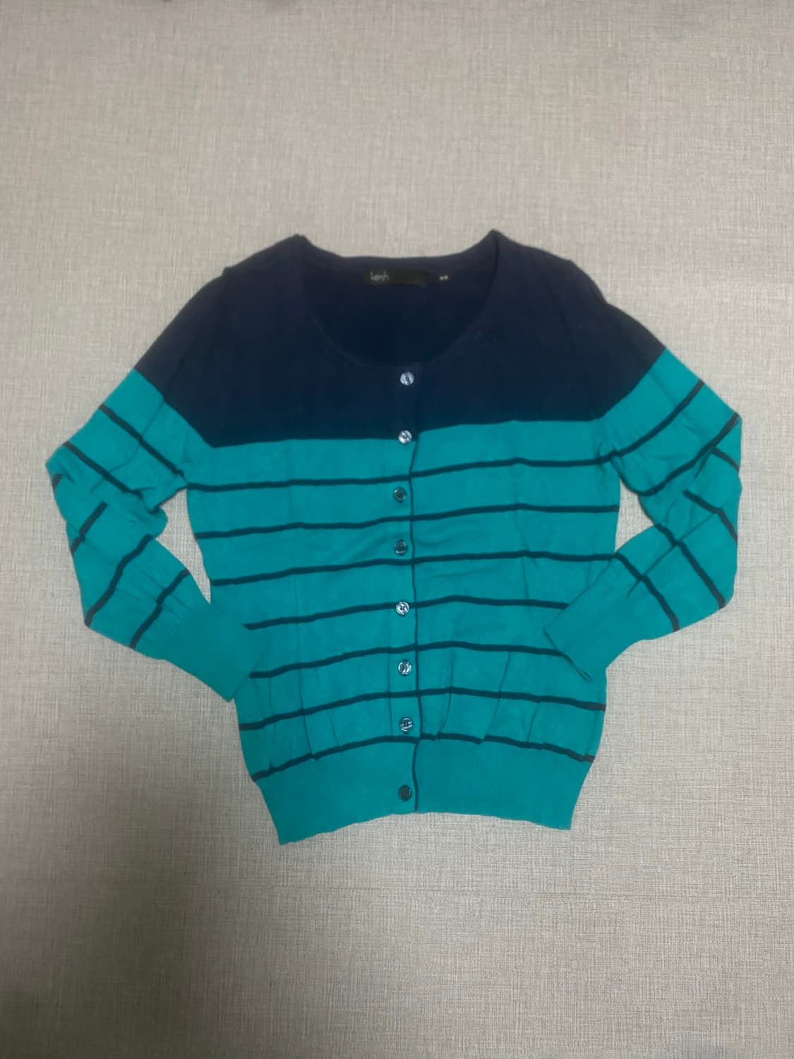 일본빈티지 Lersh 올드스쿨아메카지 하구미모리걸 스트라이프가디건 상품이미지1