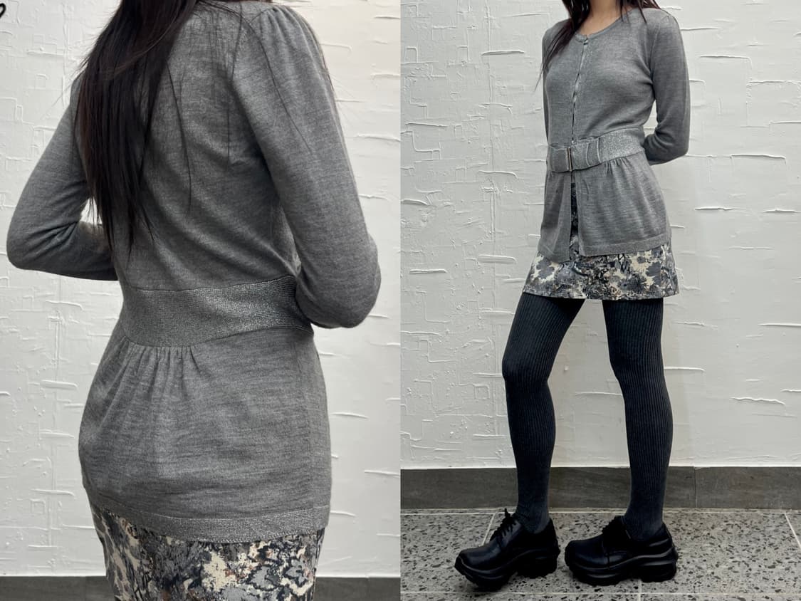 glossy belt cardigan 상품이미지2