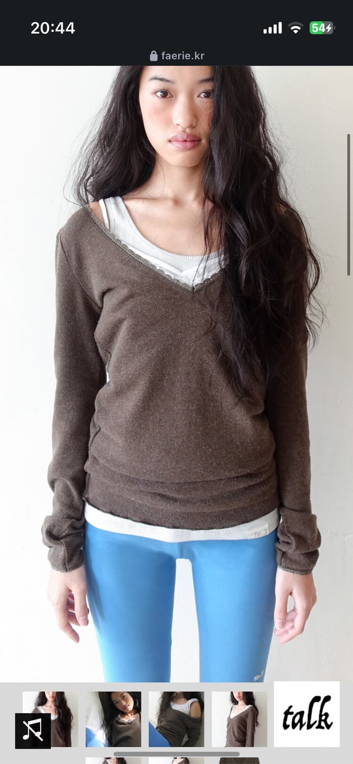 샵페어리 iris long top (khaki) 상품이미지1