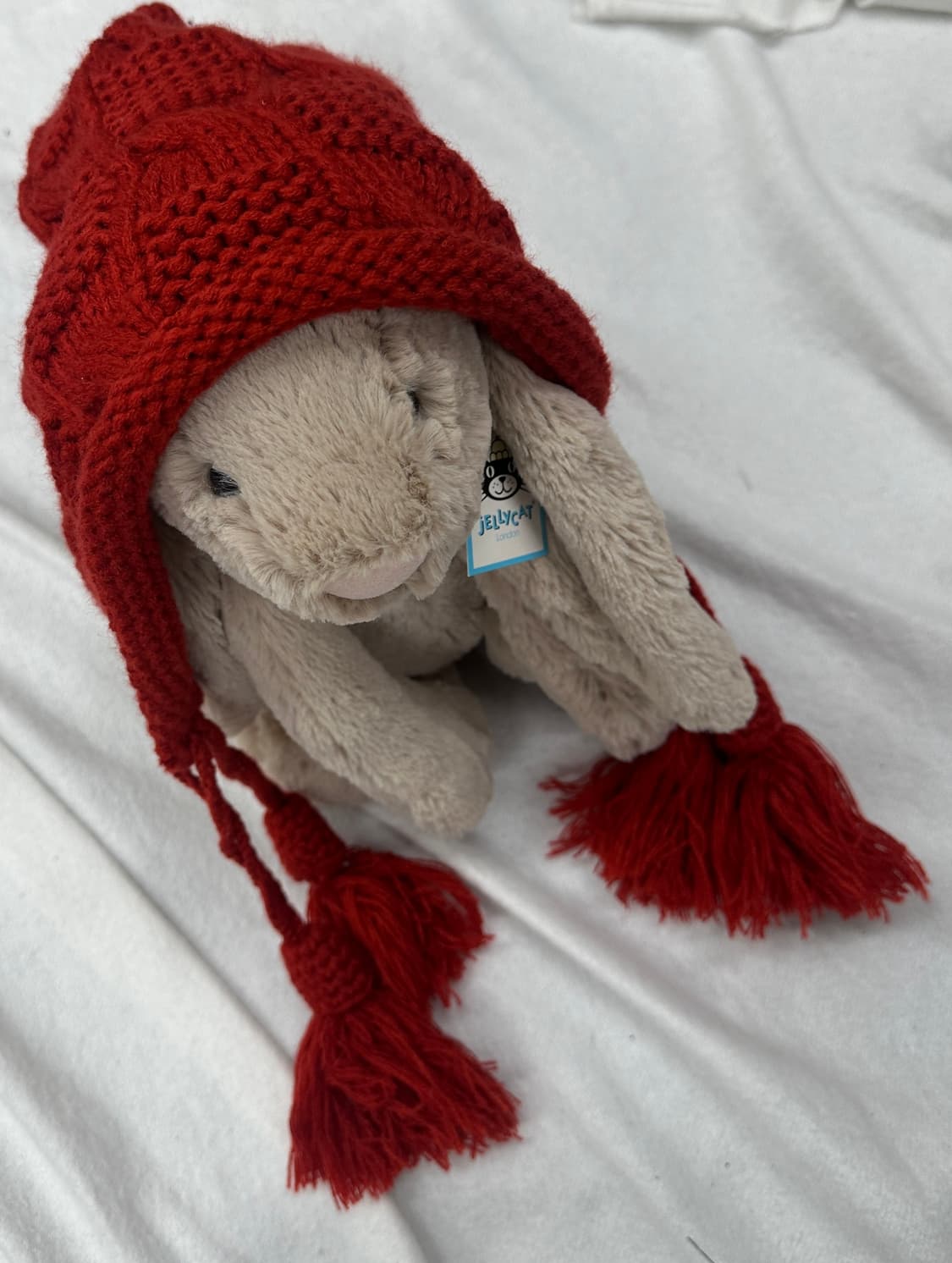 🧶레드 태슬 니트 모자 비니🧶  그런지 히피 겨울 모자 털실 뜨게 상품이미지4