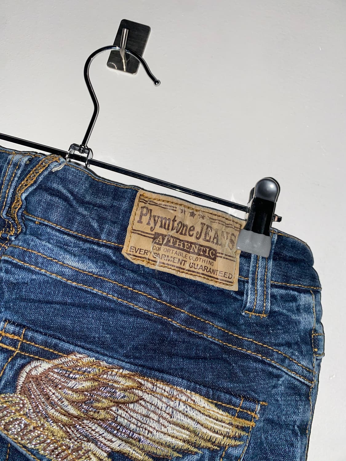 ꒰ঌ 이글 날개 자수 패치워크 데님 팬츠 ໒꒱ 상품이미지7