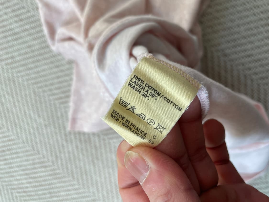 A.P.C 아페쎄 핑크 반팔티셔츠  상품이미지4