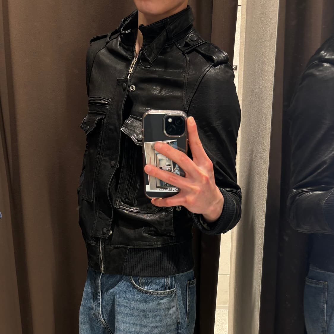 vtg lambskin m field jacket 상품이미지2