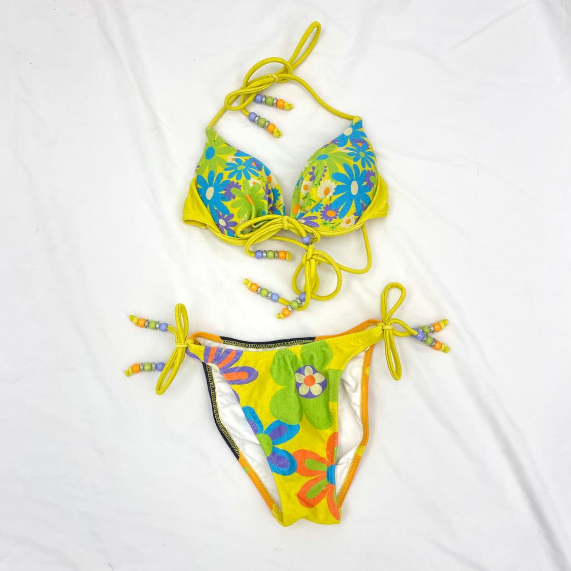 Gliter floral string bikini 상품이미지1