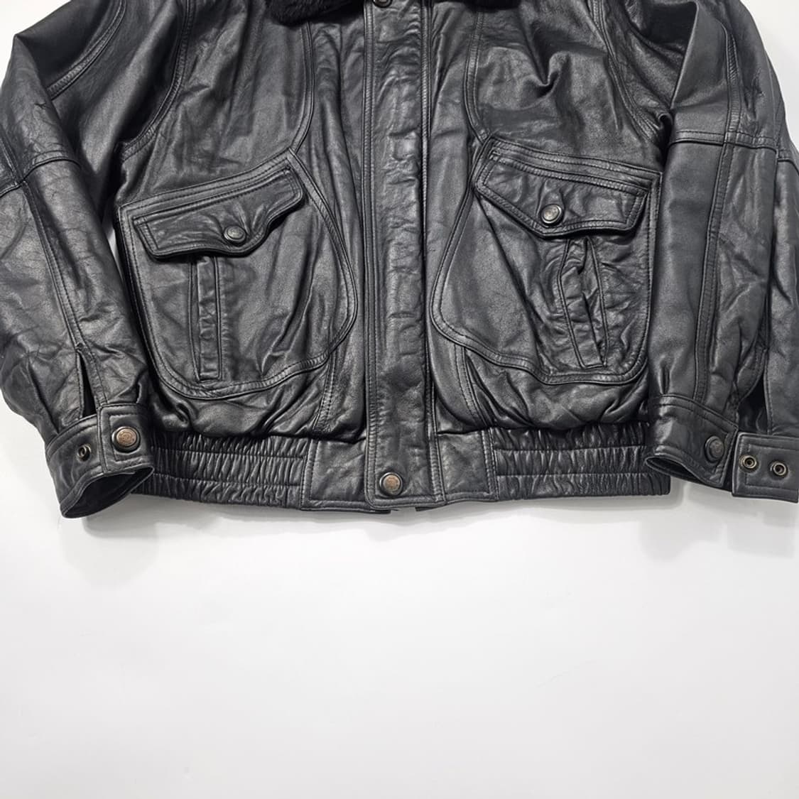 WORLD POLO 양가죽 봄버 자켓 XL 상품이미지4