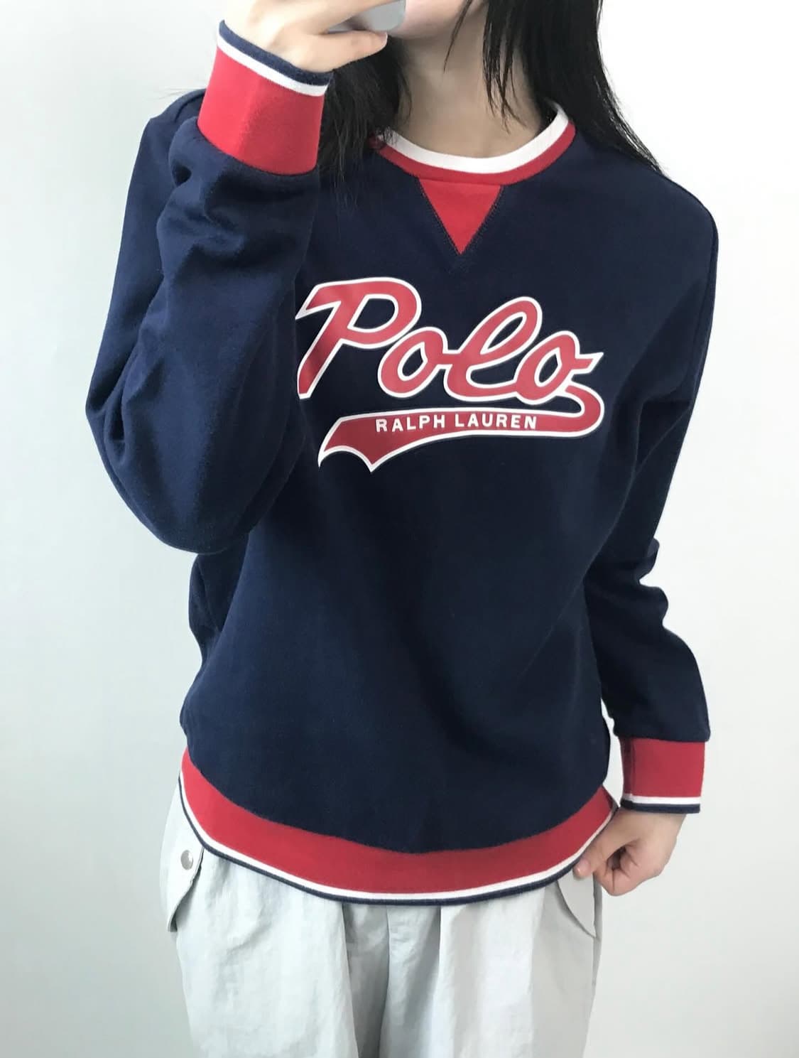 Polo by RalphLauren 폴로 보이즈 네이비 빅로고 맨투 맨 상품이미지7
