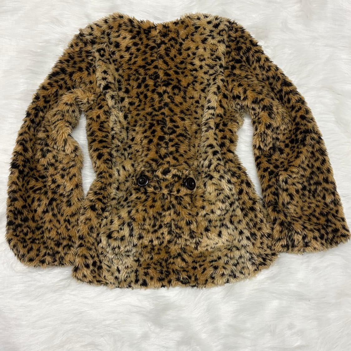 호피 퍼자켓 나나깔 퍼 아우터  상품이미지2