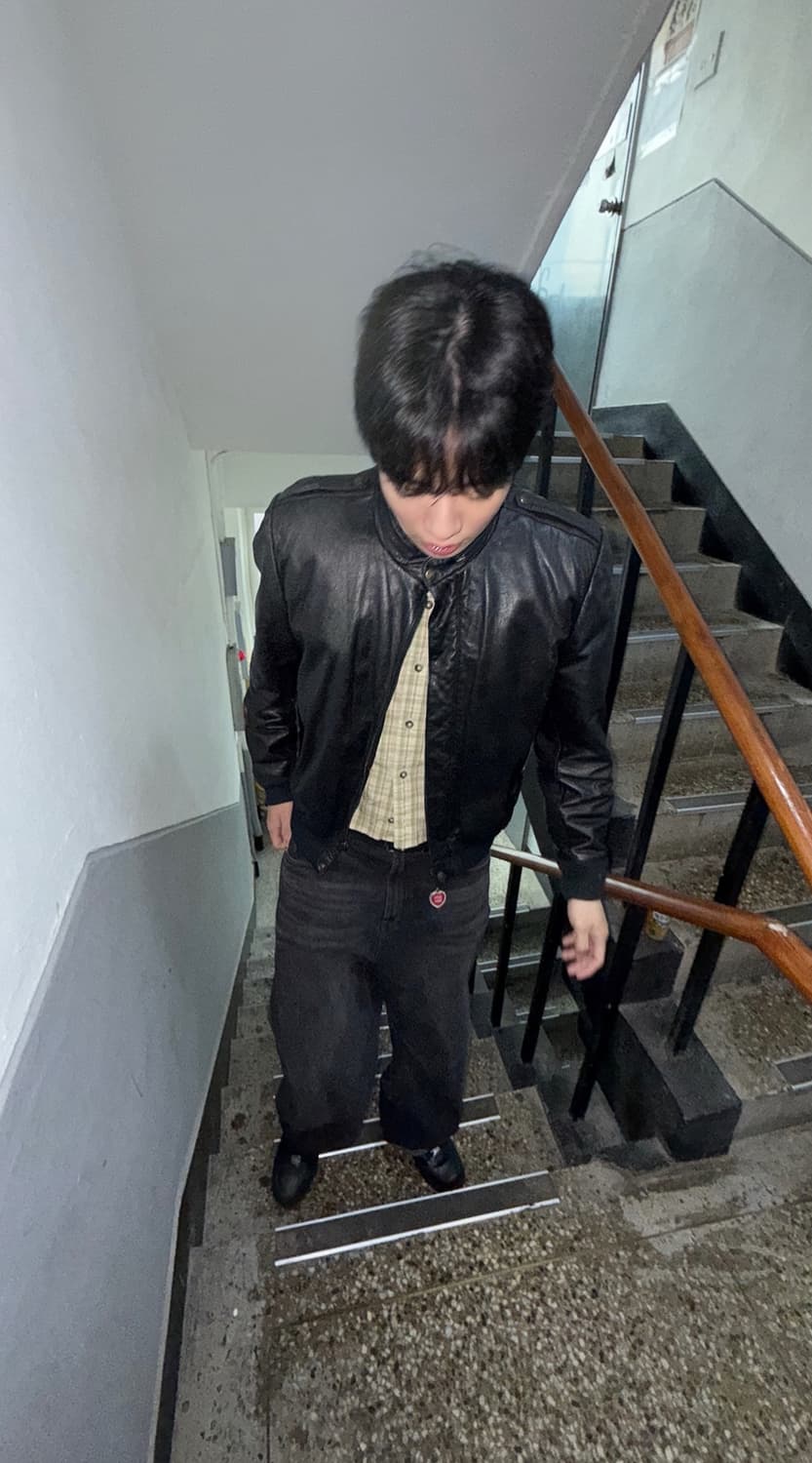 빈티지 레더자켓 안감 퍼 탈부착 L 상품이미지1