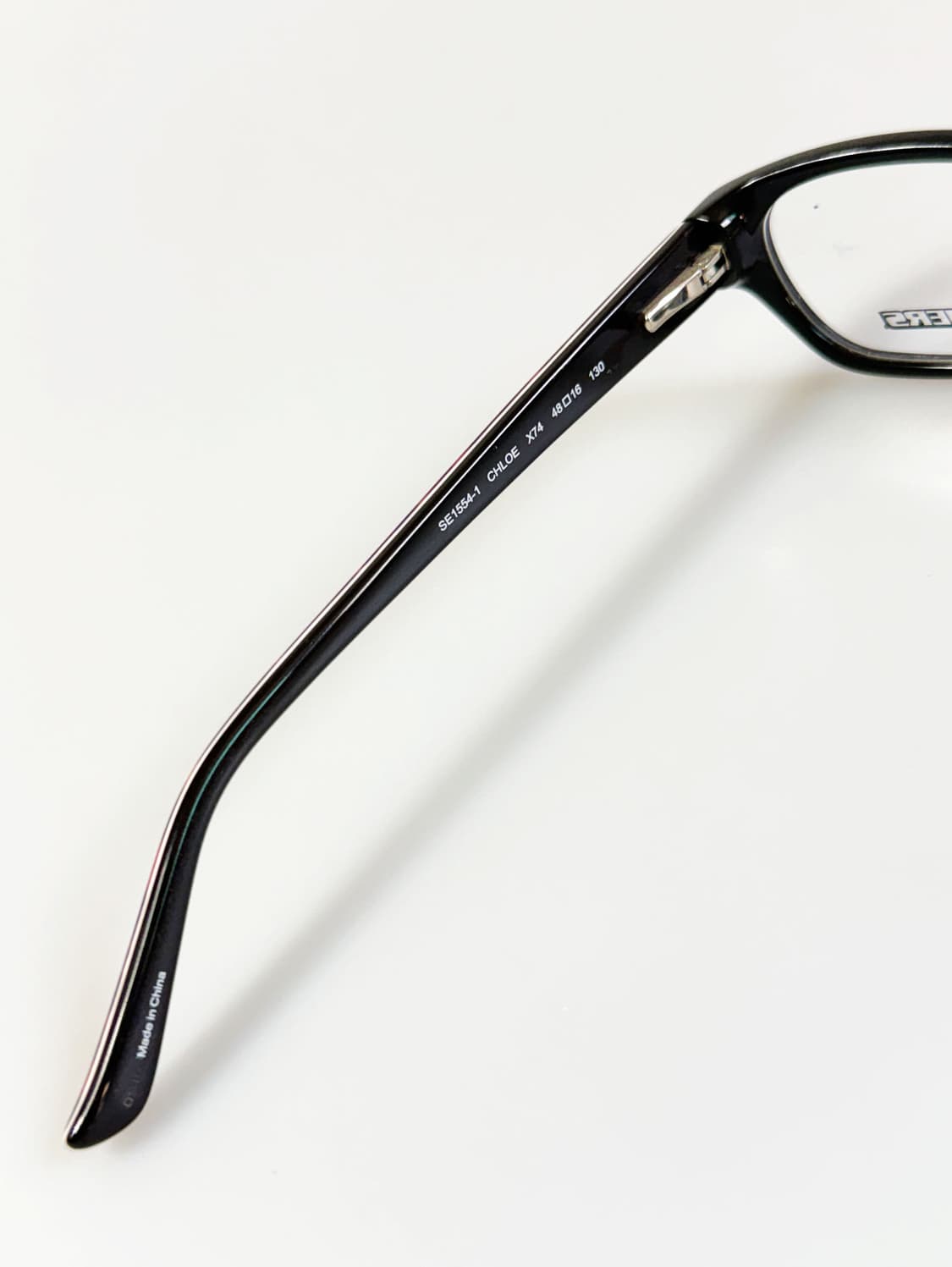 SKECHERS 블랙 스퀘어 뿔테 프레임 빈티지 안경 상품이미지7