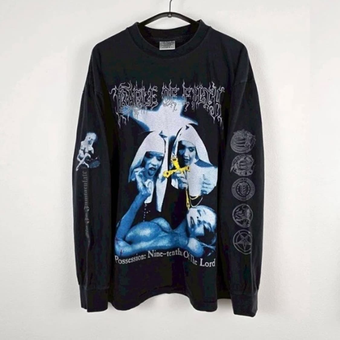 (rep) 빈티지 크레이들 오브 필스 롱슬리브 bl 상품이미지1